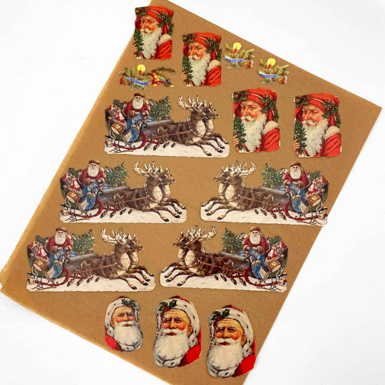 Santa's Sleigh Loose Christmas Paper Scrap Pack